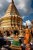 Chiang Mai - Wat Phra That Doi Suthep. The gilded chedi glittering in the sun. 